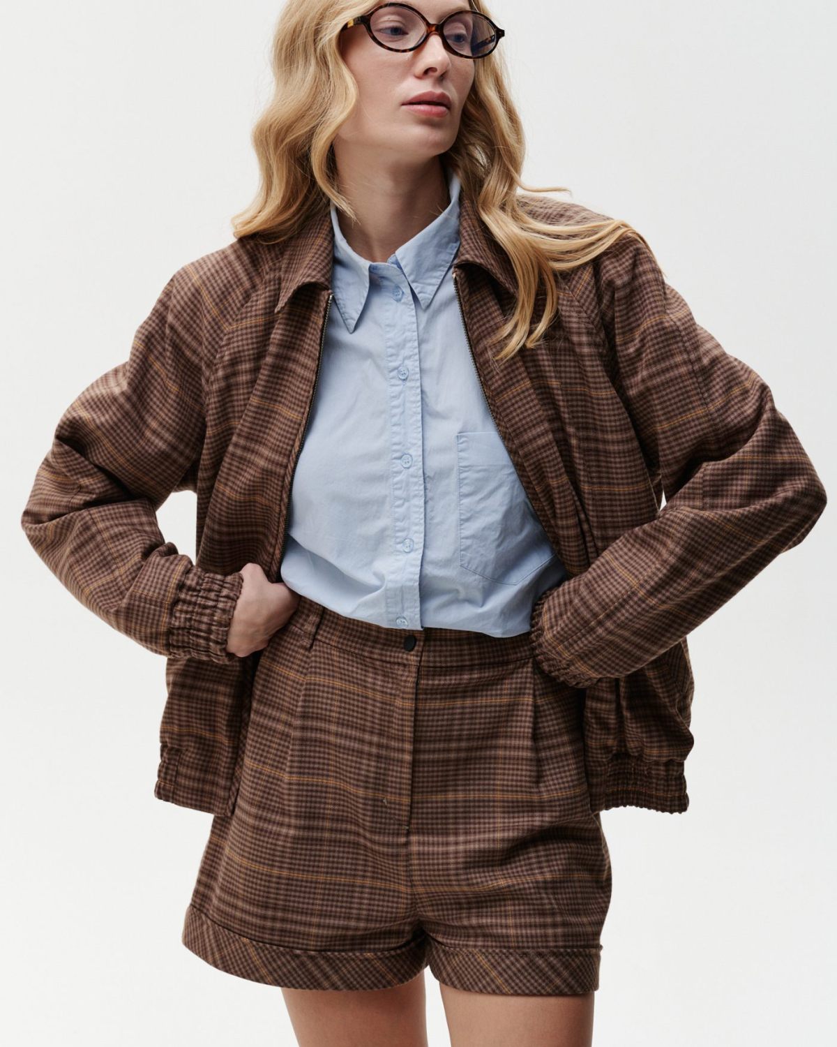 Укороченные шорты SOBOI, SBW2SP95W-25MLT97, цвет коричневый