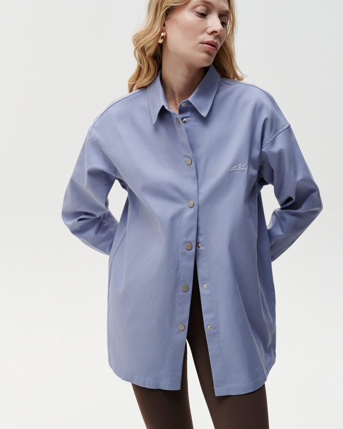 Рубашка джинсовая с длиным рукавом Gardenika Nikasport, W3GN54-LGT/BLU, цвет голубой