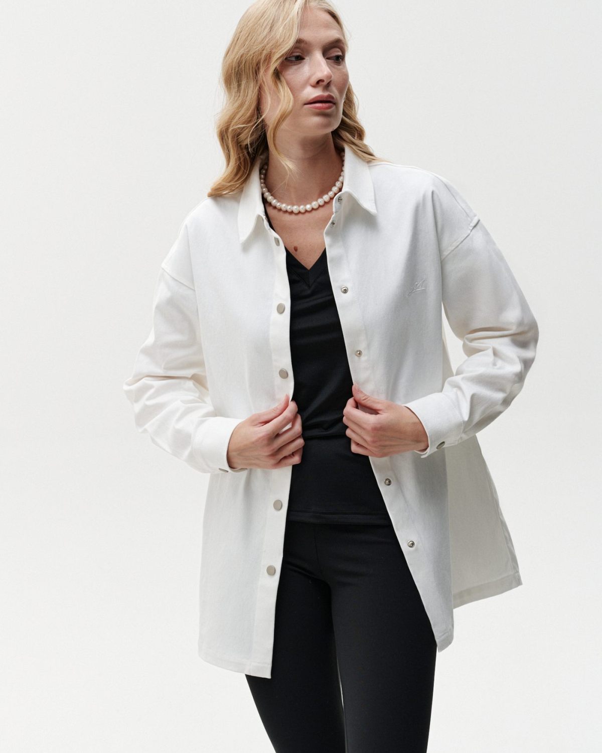 Рубашка джинсовая с длинным рукавом Gardenika Nikasport, W3GN54-WHT, цвет белый