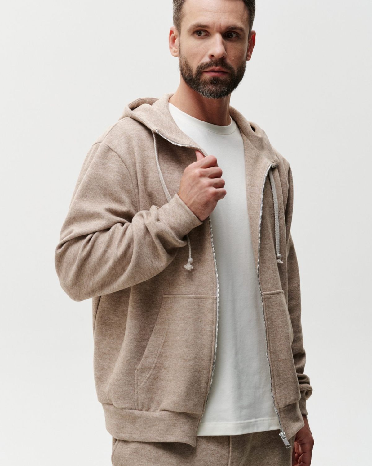 Худи на молнии Softwear Nikasport, 2M4SW34E1-25BGE/MLG12, цвет бежевый