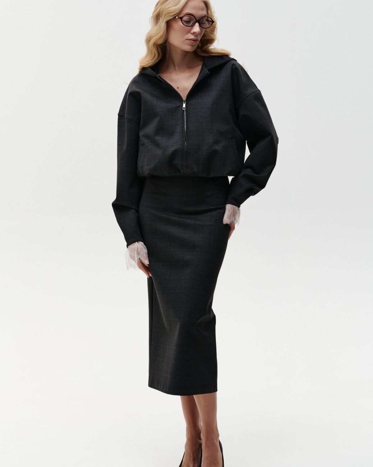 Худи на молнии Office Core SOBOI, 2W3OC34E1-15MLT69, цвет черный