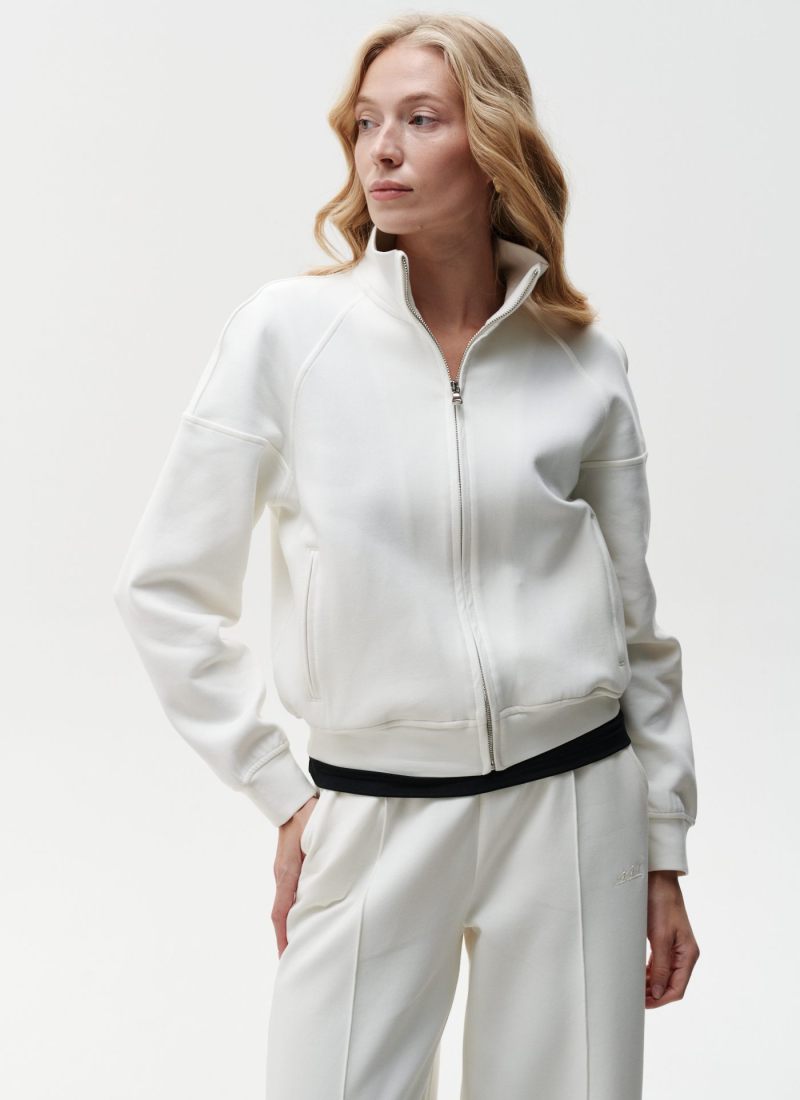 Джемпер с высоким воротом на молнии Pure Nikasport, W4PR31-ECR, цвет экрю