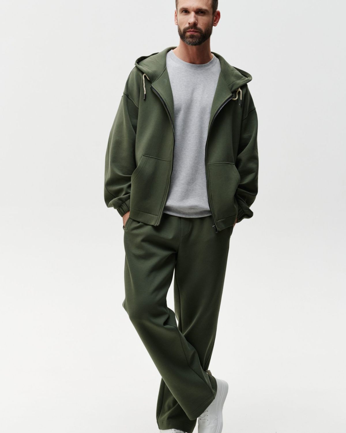 Брюки широкие Pure SOBOI, SSM3PR84W-13OLV20, цвет оливковый