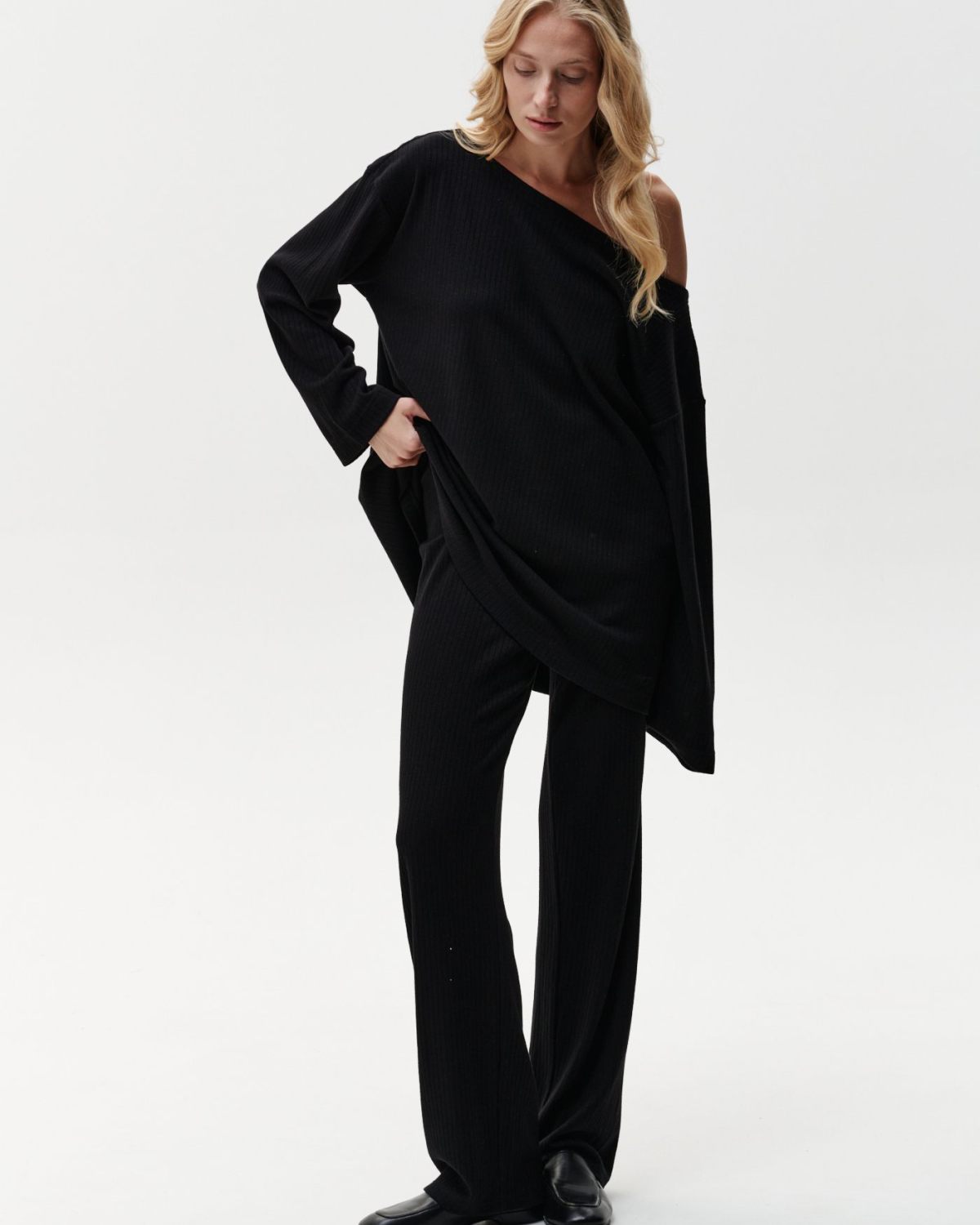 Лонгслив со спущенным плечом Softwear Nikasport, 2W4SW48E1-25BLK71, цвет черный