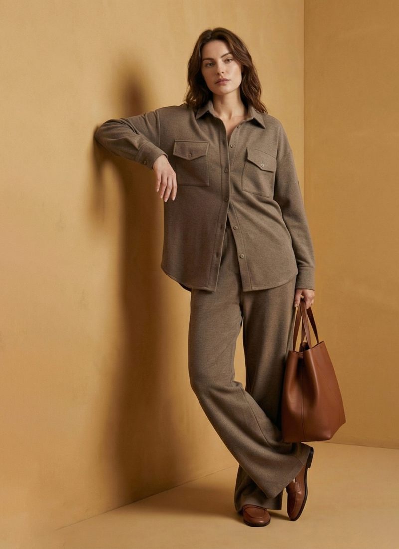 Брюки широкие Маруся Relaxed Softwear SOBOI, SBW4SW84W-25CAP107, цвет кофейный