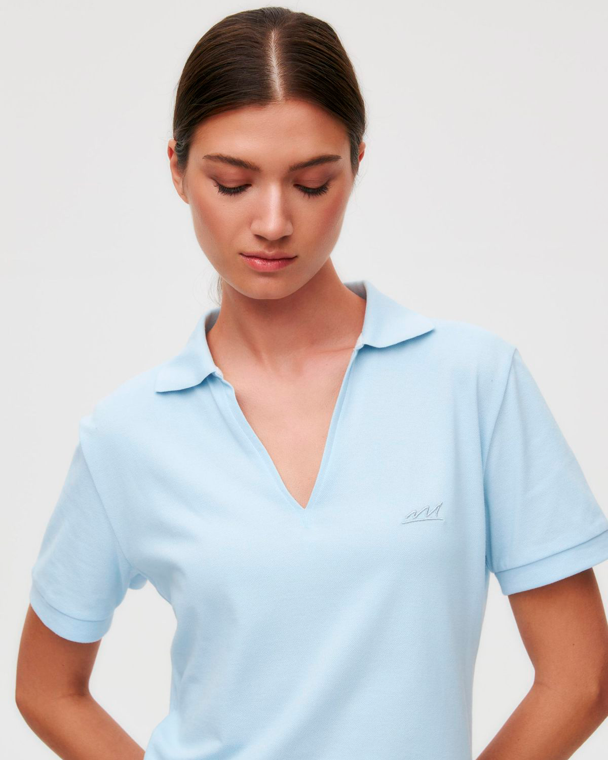 Поло Regular Pure Nikasport, W5CLP412-LGT/BLU, цвет голубой