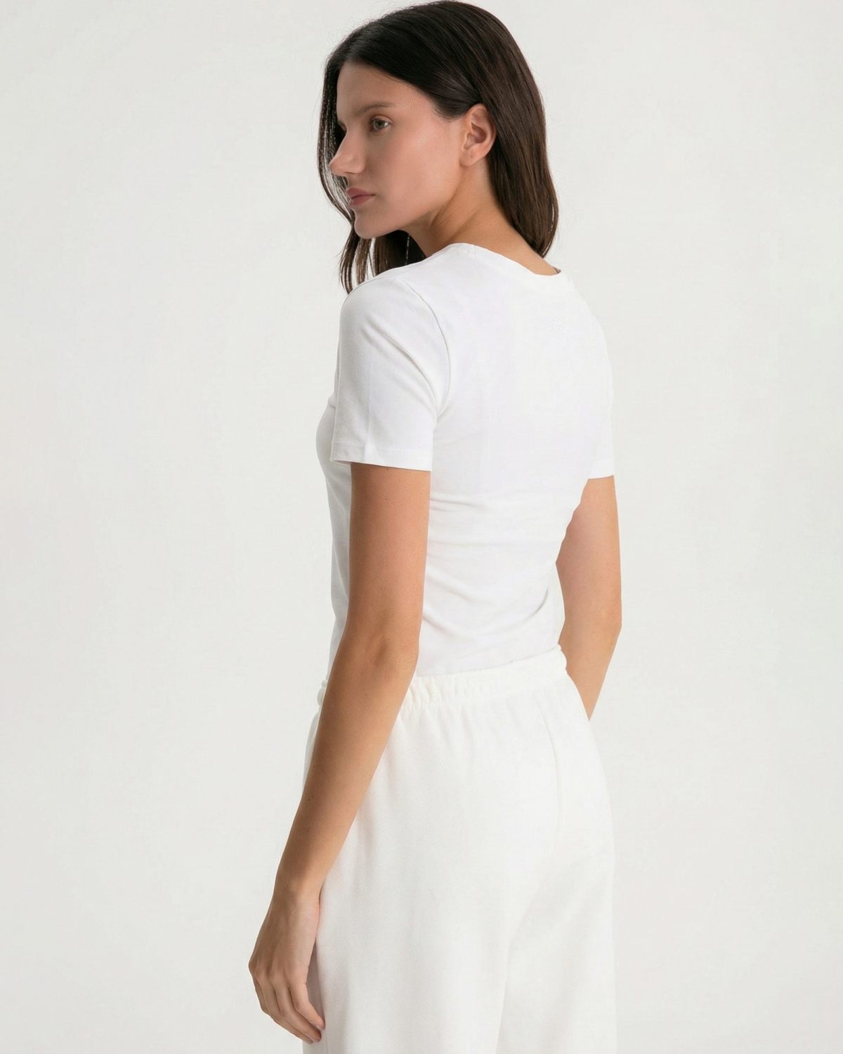 Футболка Regular с V-вырезом Classic + SOBOI, W5CLP413-WHT, цвет белый