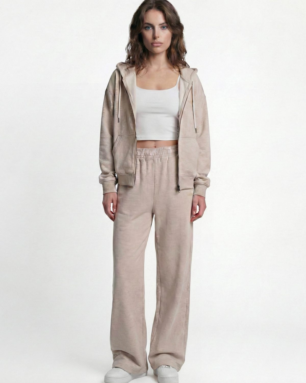 Худи на молнии Classic SOBOI, W5CL34-BGE/MLG, цвет бежевый