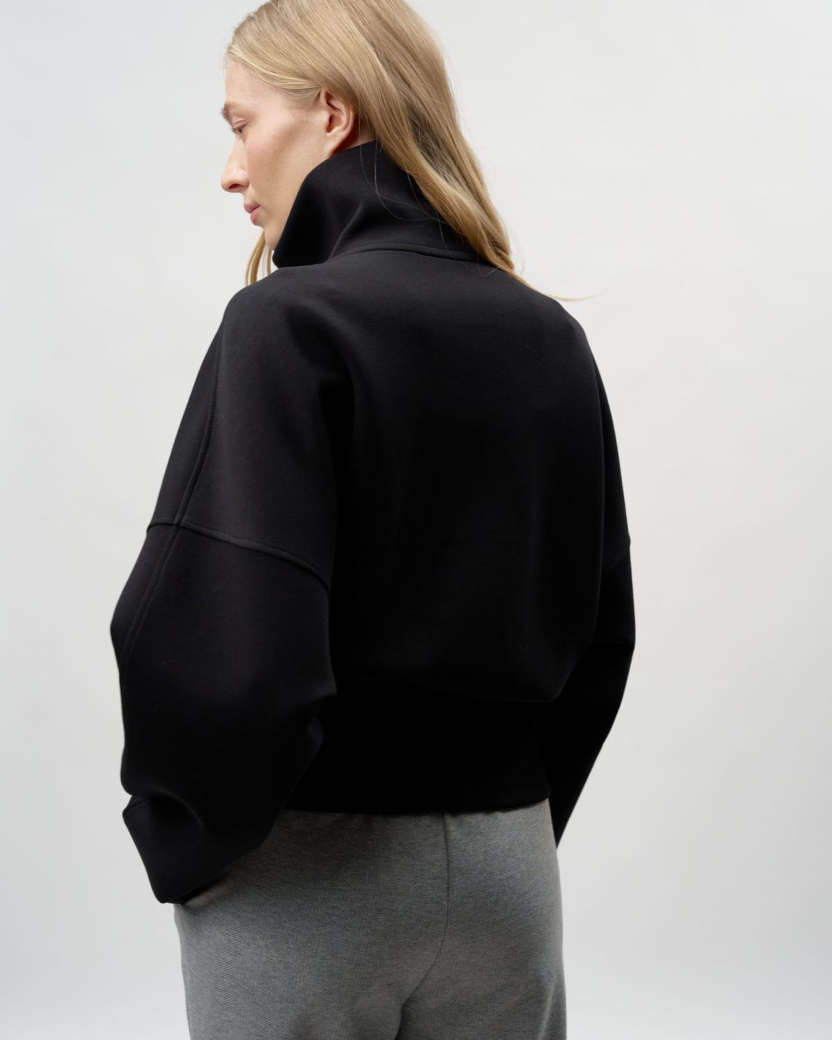 Джемпер с высоким воротом на молнии Pure Nikasport, W5CLP31-BLK, цвет черный