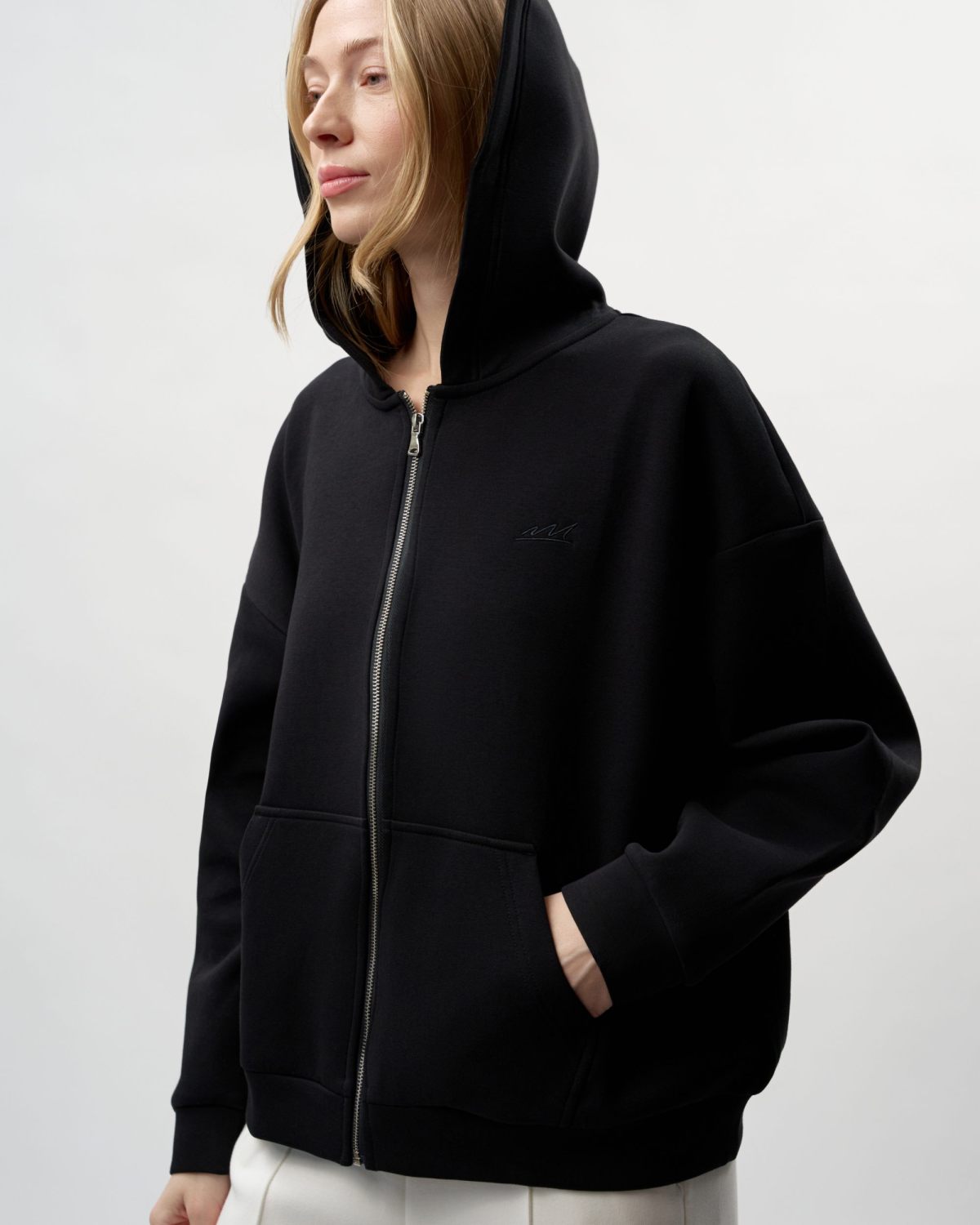 Худи на молнии Pure Nikasport, W5CLP34-BLK, цвет черный