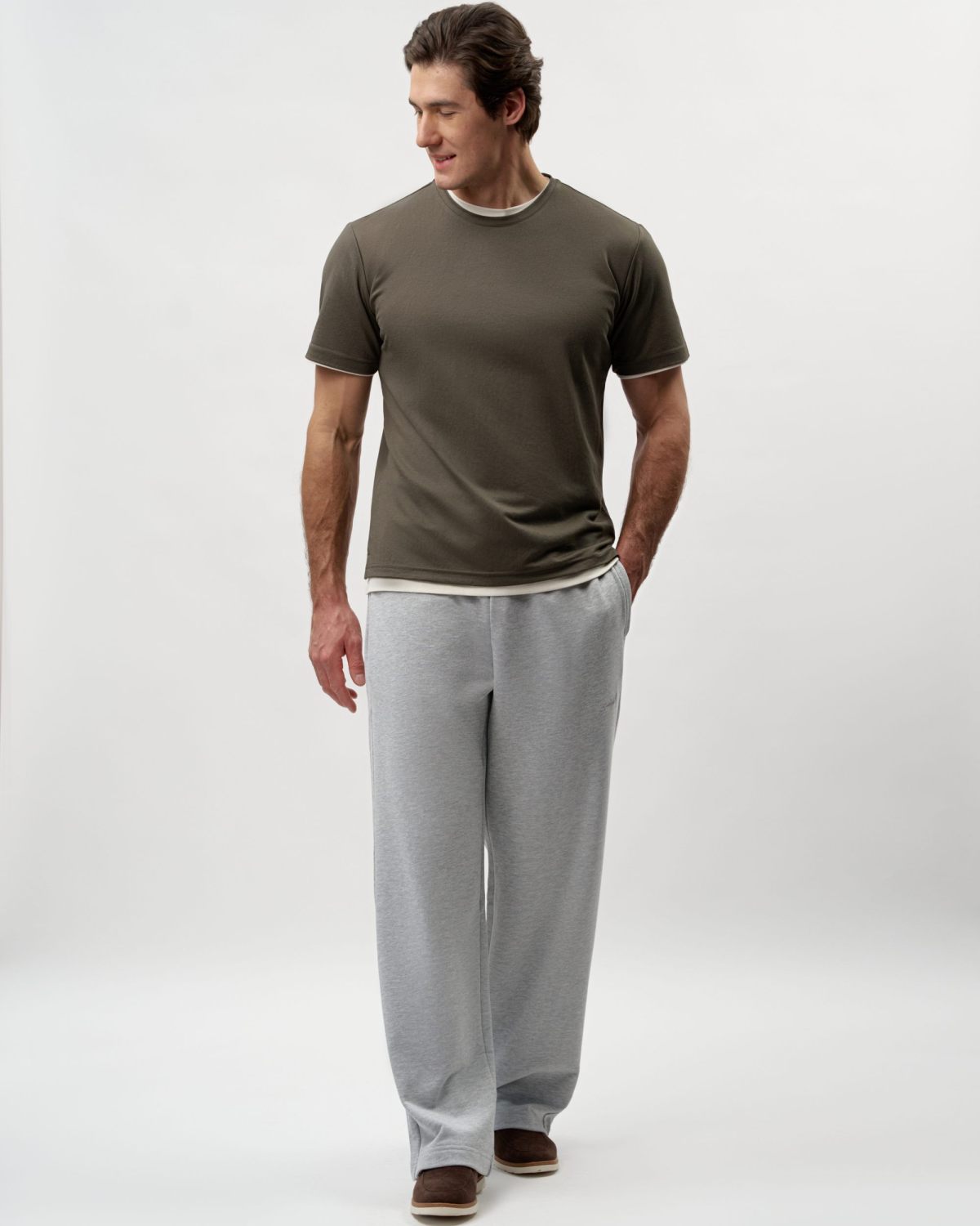 Брюки широкие Classic Nikasport, M5CL84-GRY/MLG, цвет серый меланж