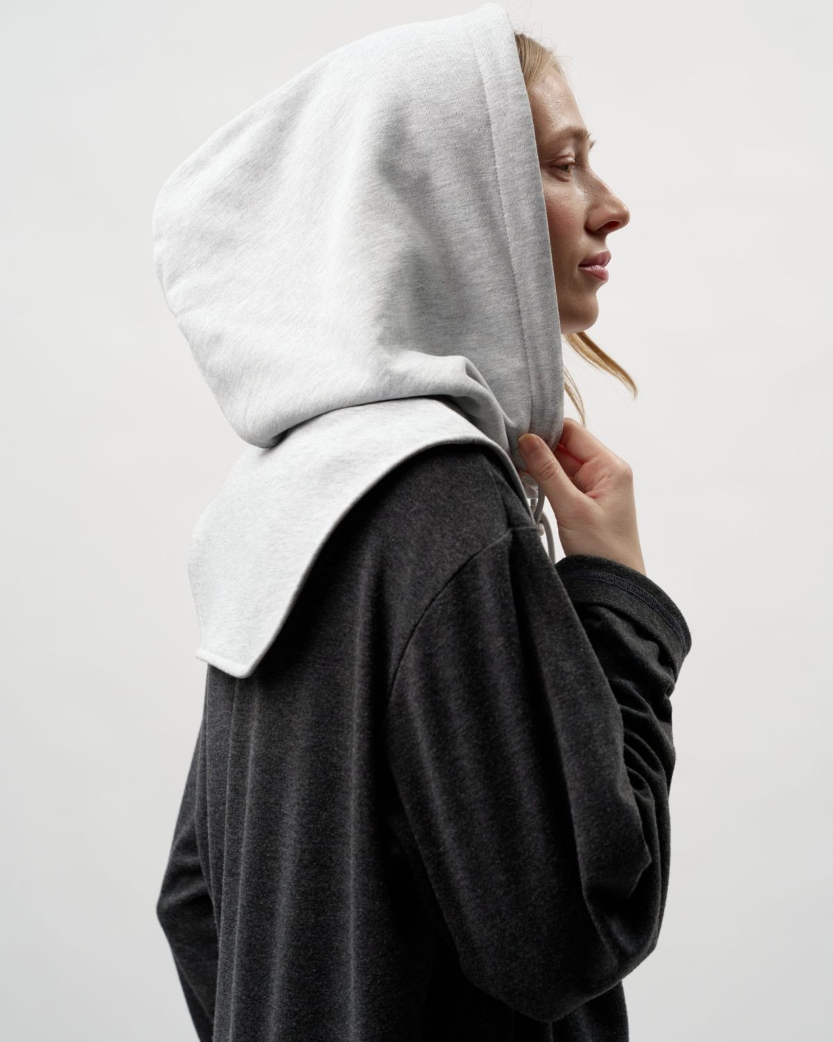 Капюшон Unisex из хлопка Classic Nikasport, U5CL141-GRY/MLG, цвет серый меланж