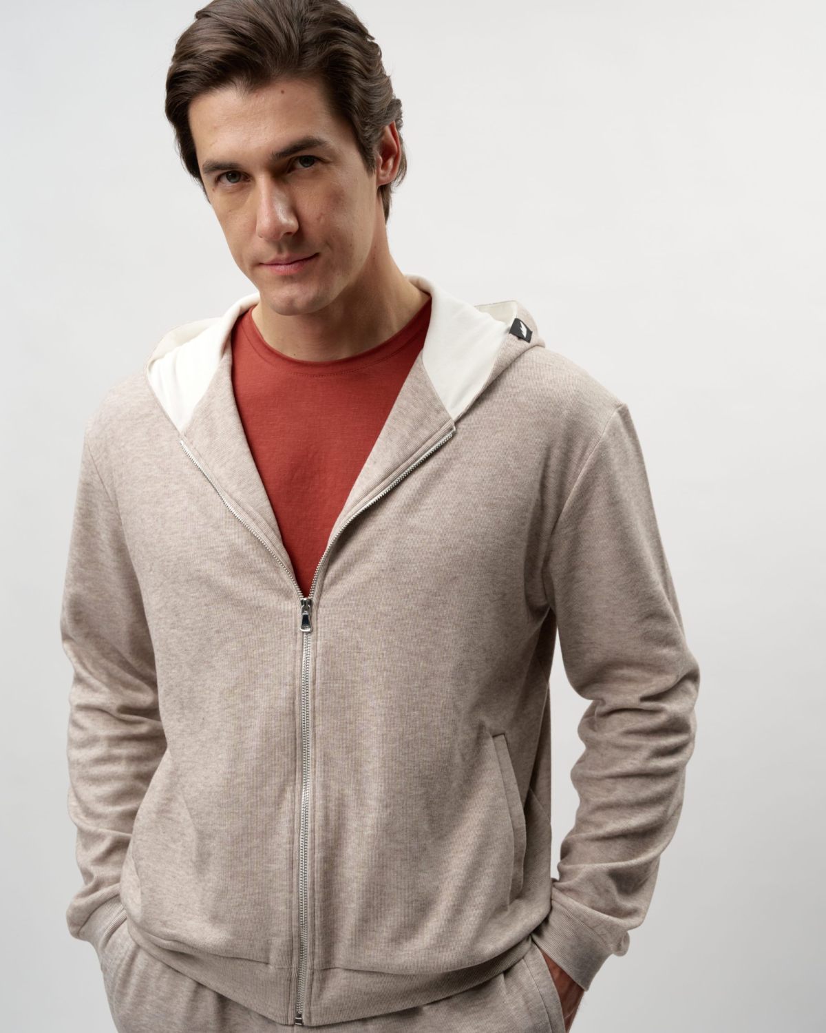 Худи на молнии Softwear Nikasport, M5HOM34-BGE/MLG, цвет бежевый