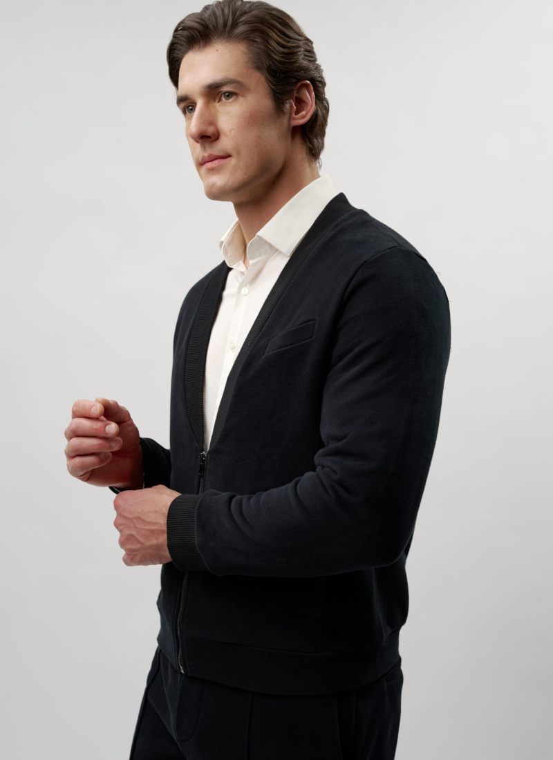 Джемпер смокинг  на молнии Villains Academy Nikasport, M3VA31-BLK, цвет черный