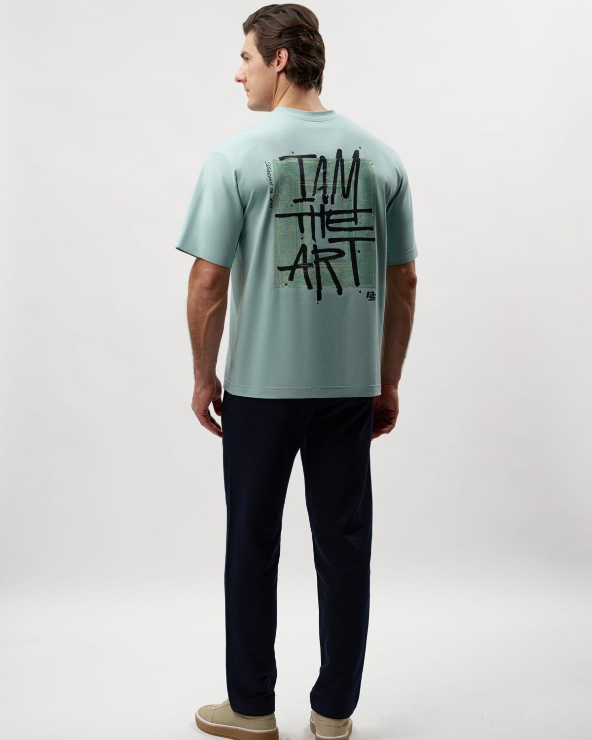 Футболка Oversize I’m the art SOBOI, M4ITA43-MNT, цвет мятный