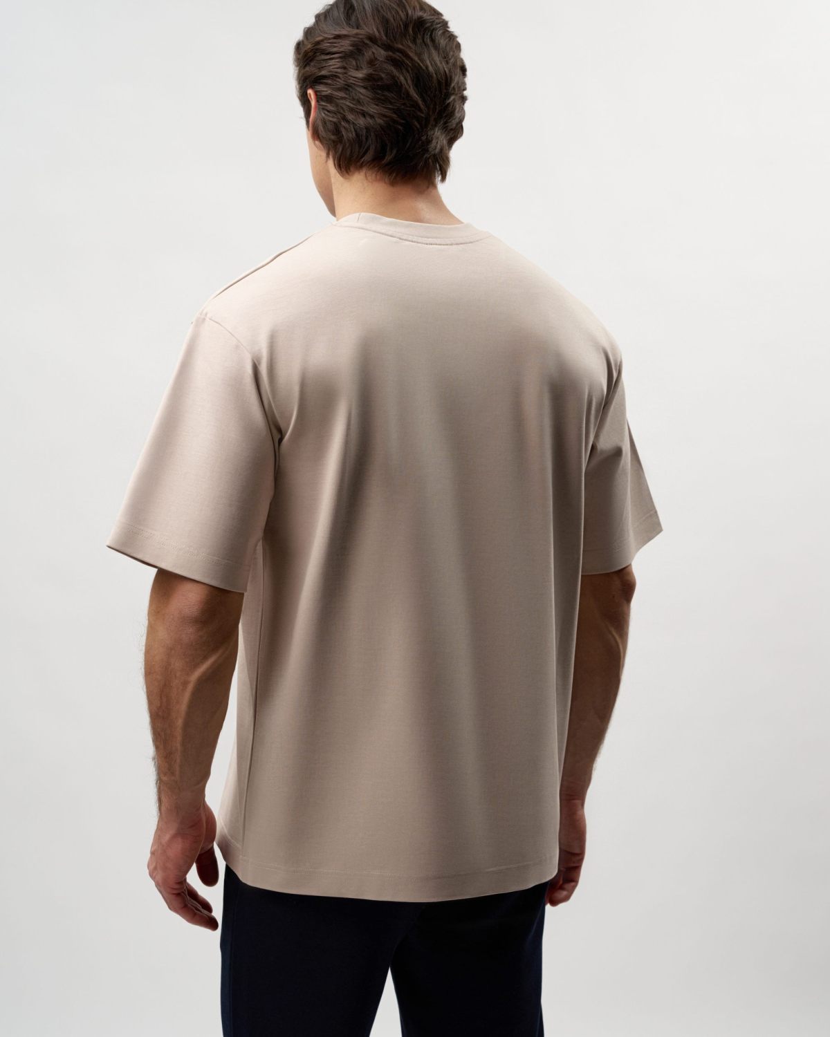 Футболка Oversize из плотного хлопка Classic Nikasport, CL12-M11-BGE, цвет бежевый