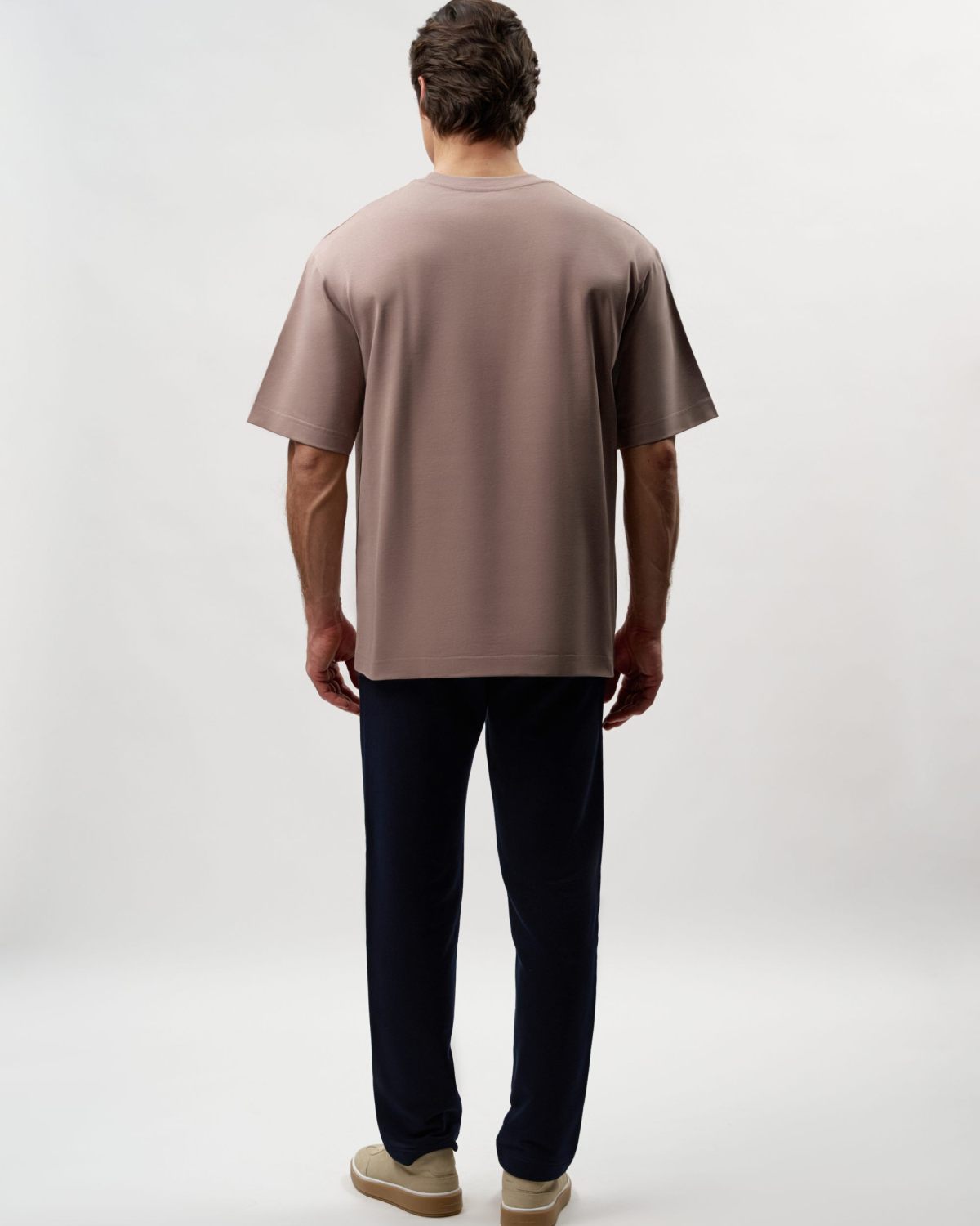 Футболка Oversize из плотного хлопка Classic Nikasport, CL12-M11-COF, цвет кофейный