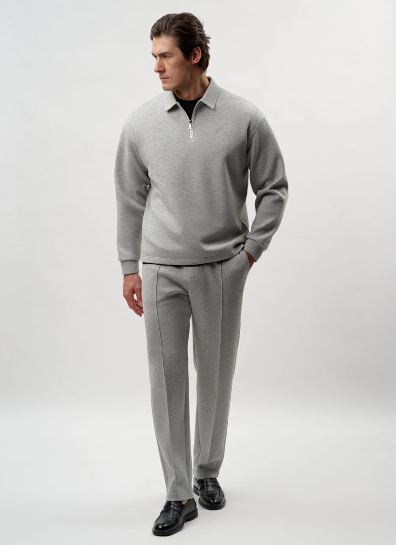 Брюки прямые со стрелками Pure Nikasport, M5CLP811-GRY/MLG, цвет серый меланж