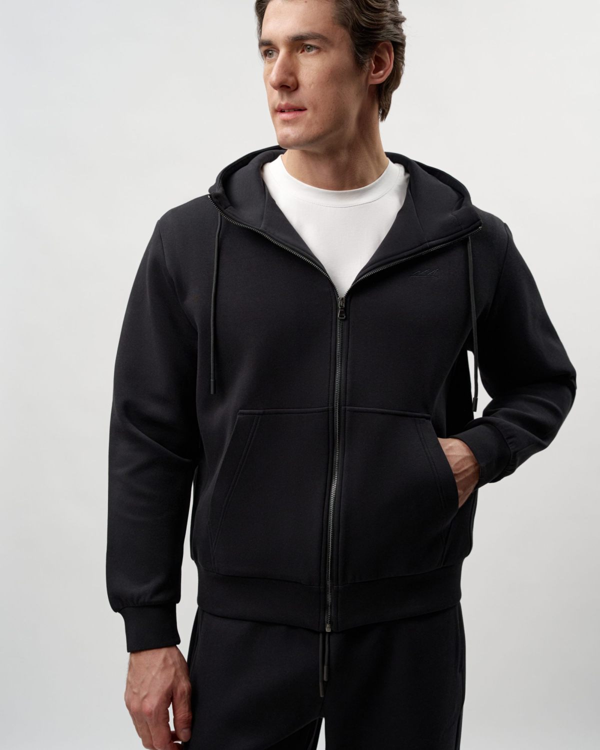 Худи на молнии Pure Nikasport, M5CLP34-BLK, цвет черный