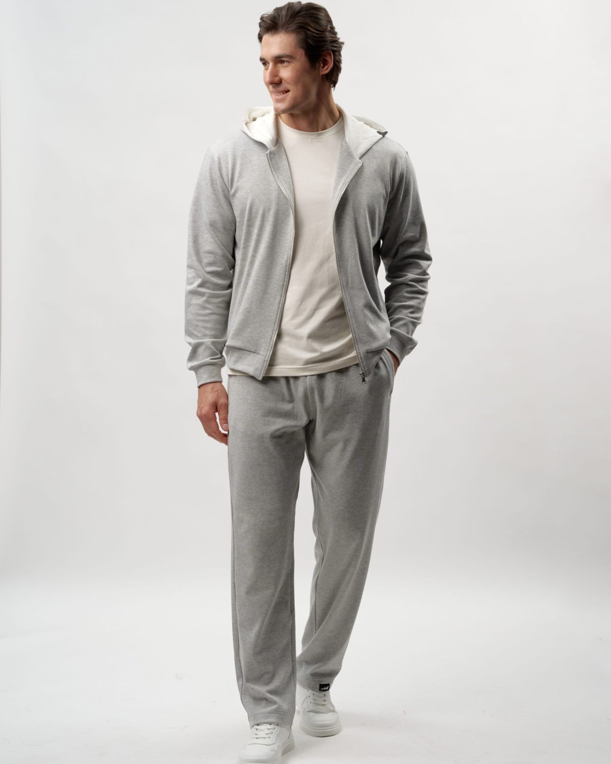 Худи на молнии Softwear Nikasport, M5HOM34-GRY/MLG, цвет серый меланж