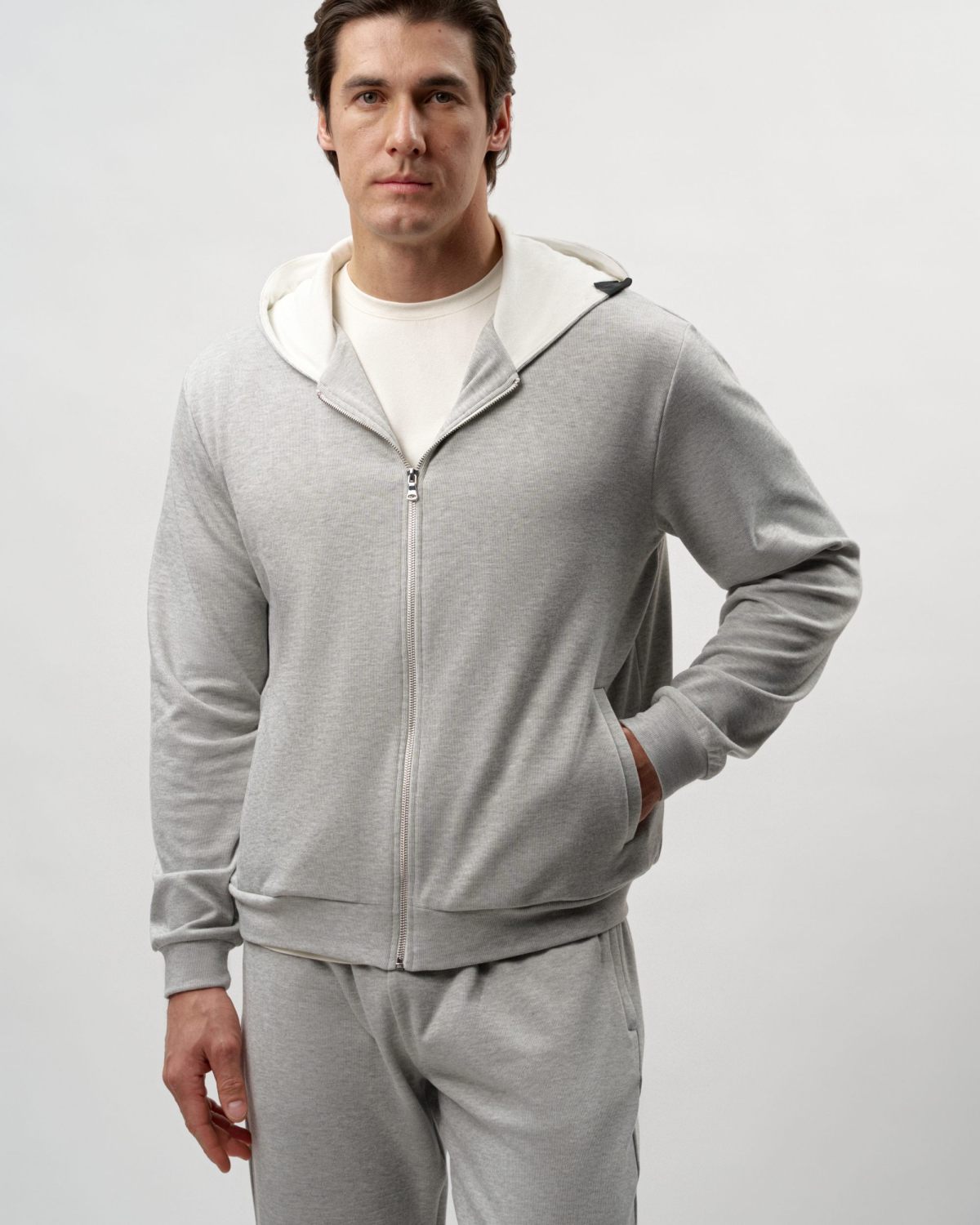 Худи на молнии Softwear Nikasport, M5HOM34-GRY/MLG, цвет серый меланж