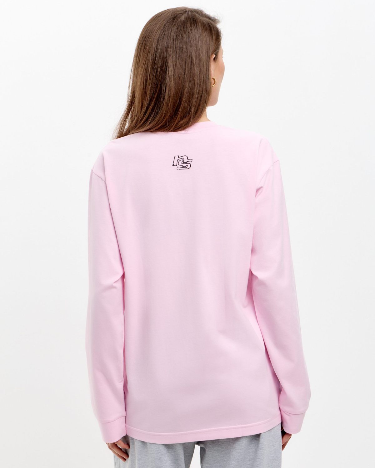 Лонгслив Oversize Oops SOBOI, W4OPS44-LGT/PNK, цвет розовый