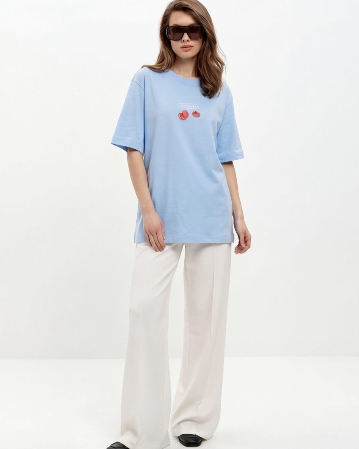Футболка Oversize X-ray SOBOI, U2XR43-LGT/BLU, цвет голубой