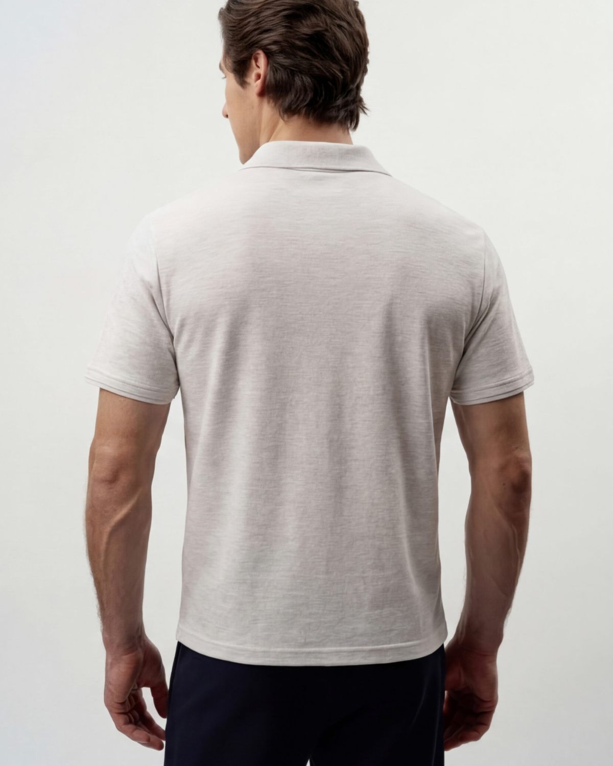 Поло SOBOI, M5CLP412-GRY/MLG, цвет серый меланж