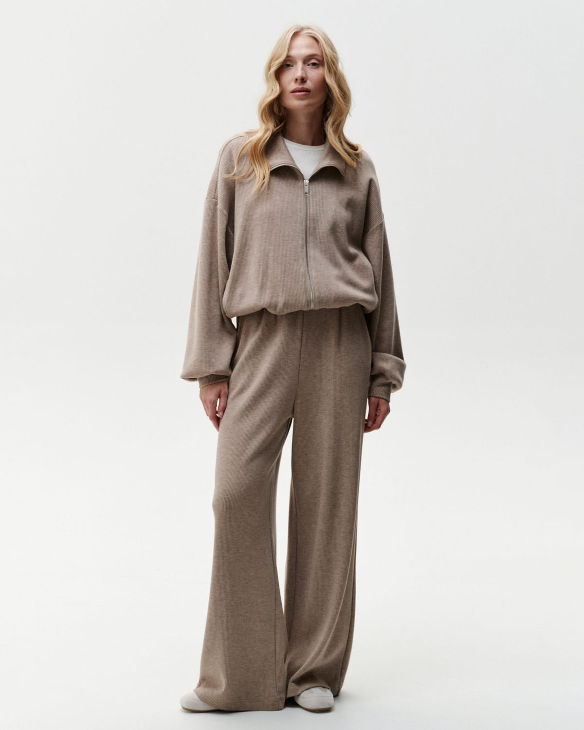 Джемпер на молнии с воротником-стойкой Softwear SOBOI, 2W4SW314E1-25BGE/MLG67, цвет бежевый