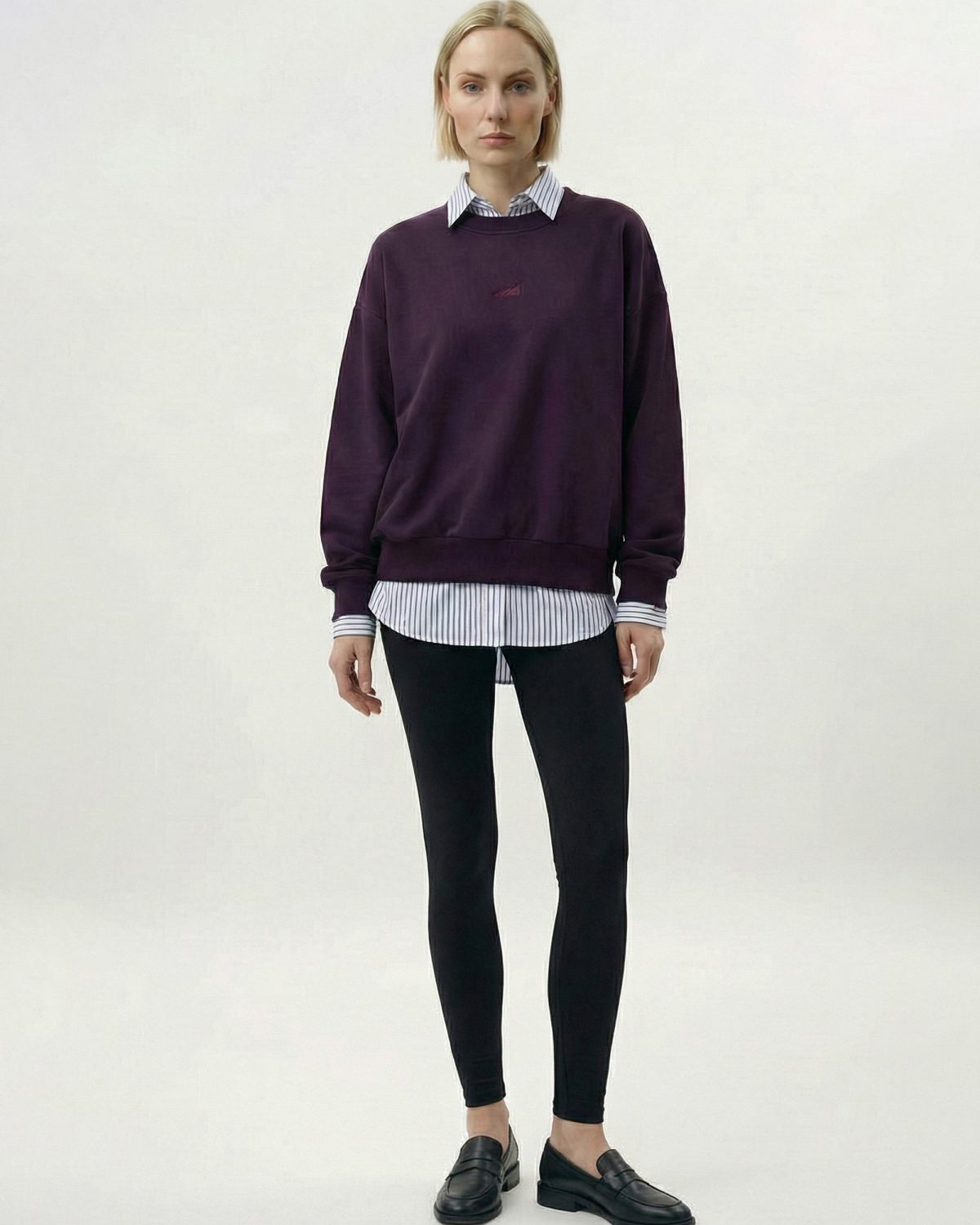 Свитшот Classic SOBOI, W5CL33-PLM, цвет сливовый