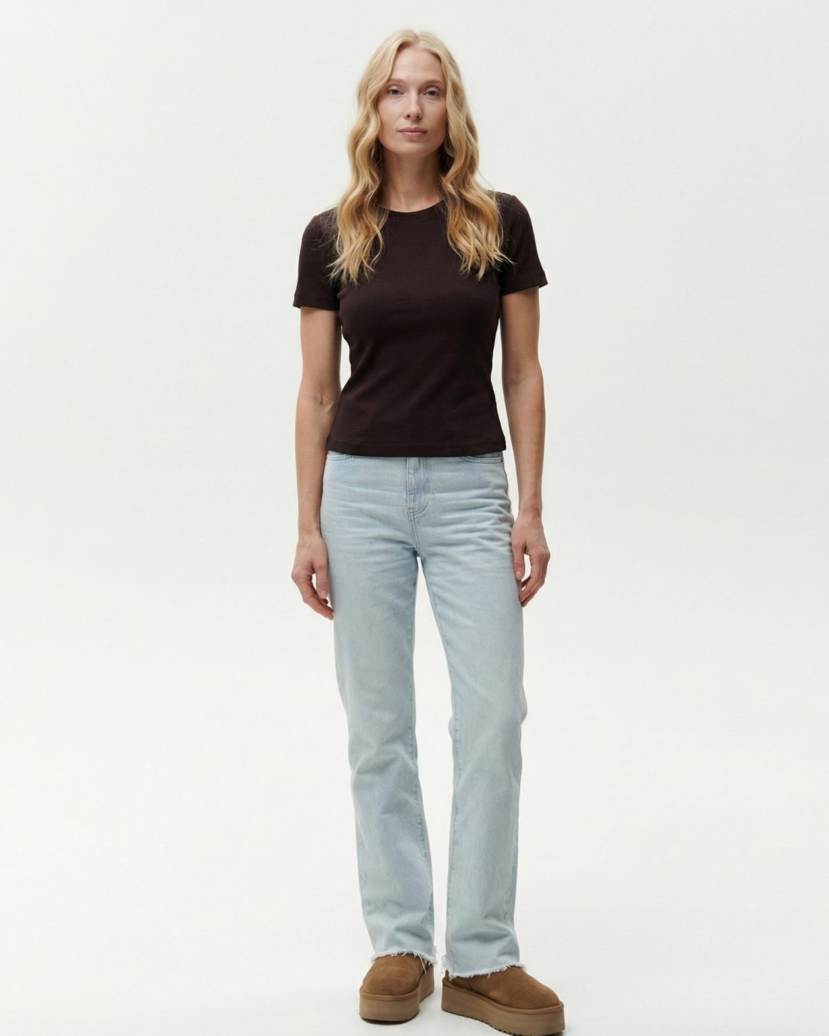 Футболка Slim Classic SOBOI, SBW5CL47E1-51CHO101, цвет шоколадный