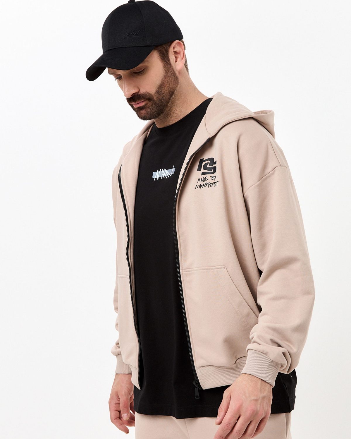 Футболка Oversize Oops SOBOI, M4OPS43-BLK, цвет черный