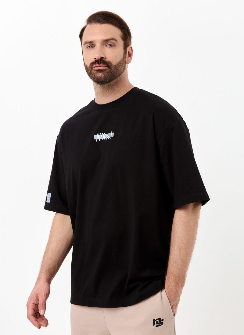 Футболка Oversize Oops SOBOI, M4OPS43-BLK, цвет черный