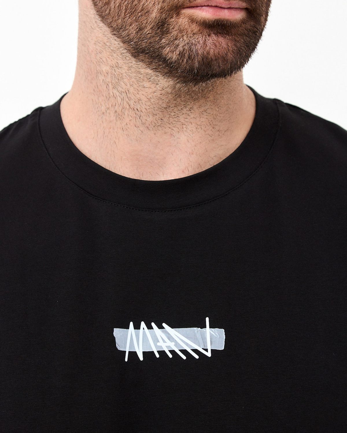 Футболка Oversize Oops SOBOI, M4OPS43-BLK, цвет черный