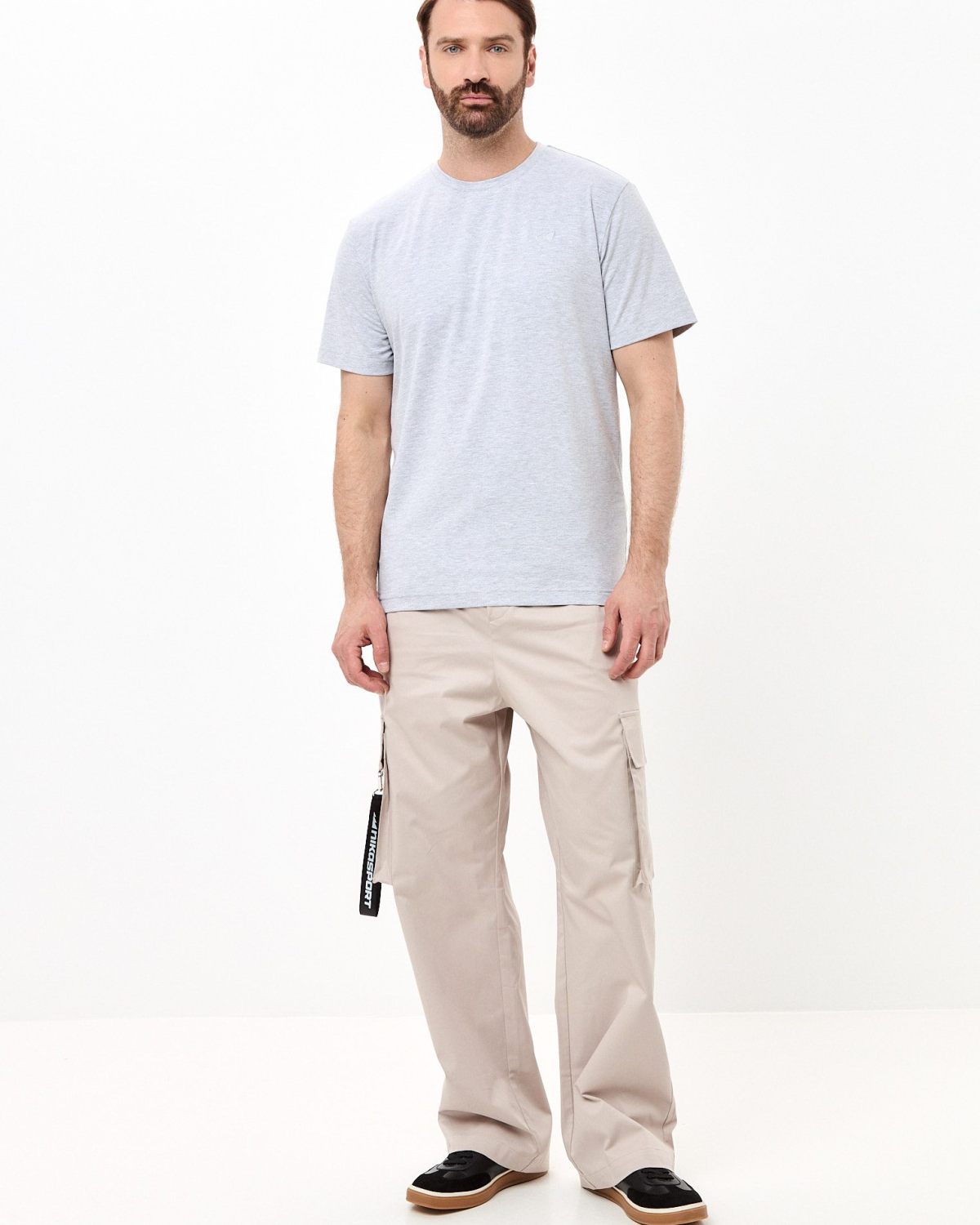 Футболка SOBOI, M5CL42-GRY/MLG, цвет серый меланж