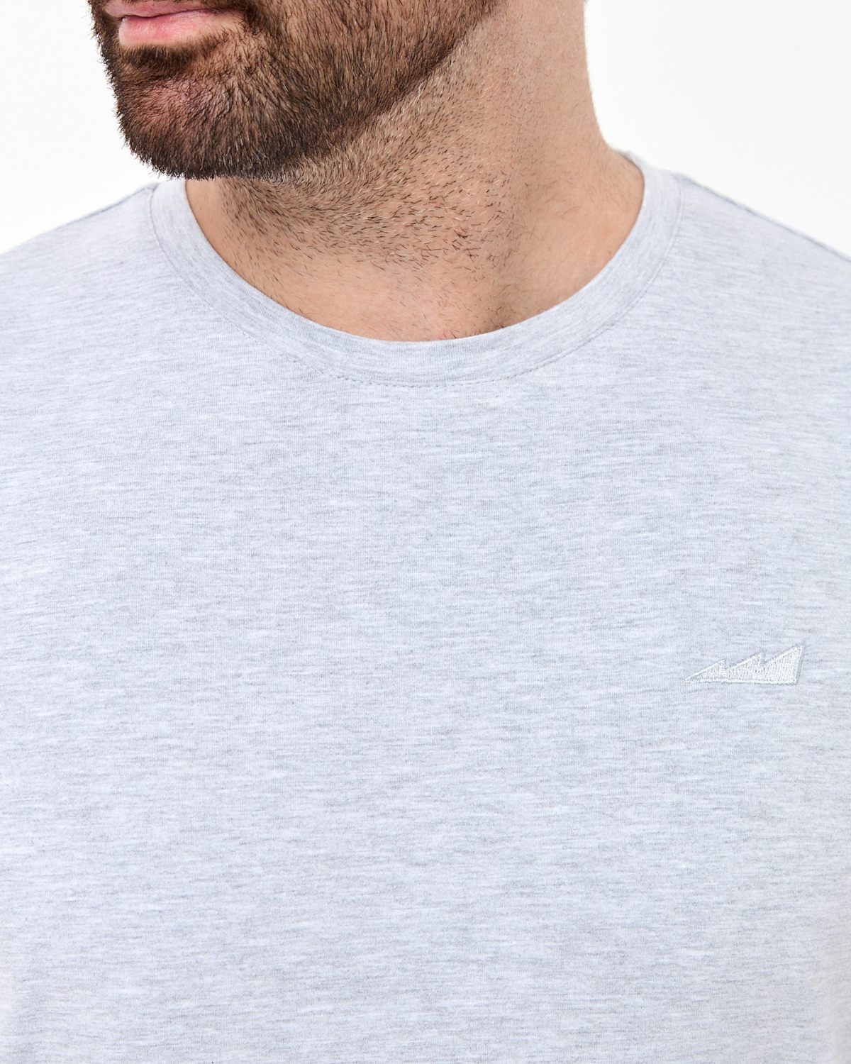 Футболка Regular Classic SOBOI, M5CL42-GRY/MLG, цвет серый меланж