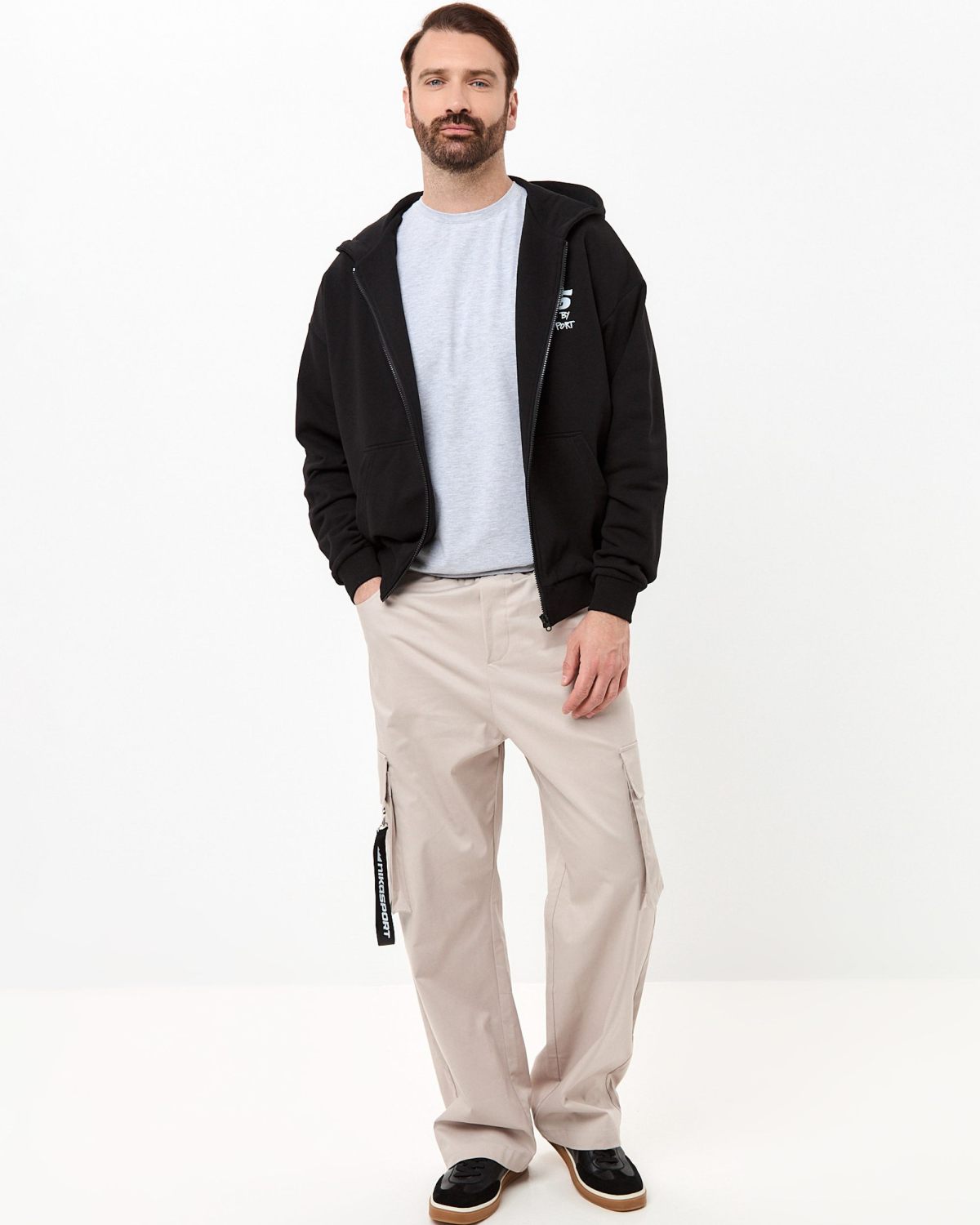 Футболка Regular Classic SOBOI, M5CL42-GRY/MLG, цвет серый меланж