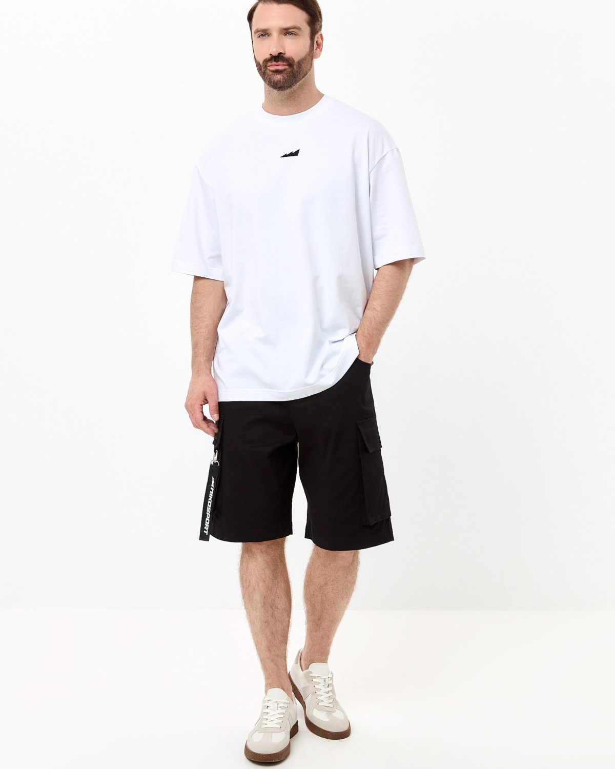 Футболка Oversize Classic SOBOI, M5CL47-WHT, цвет белый