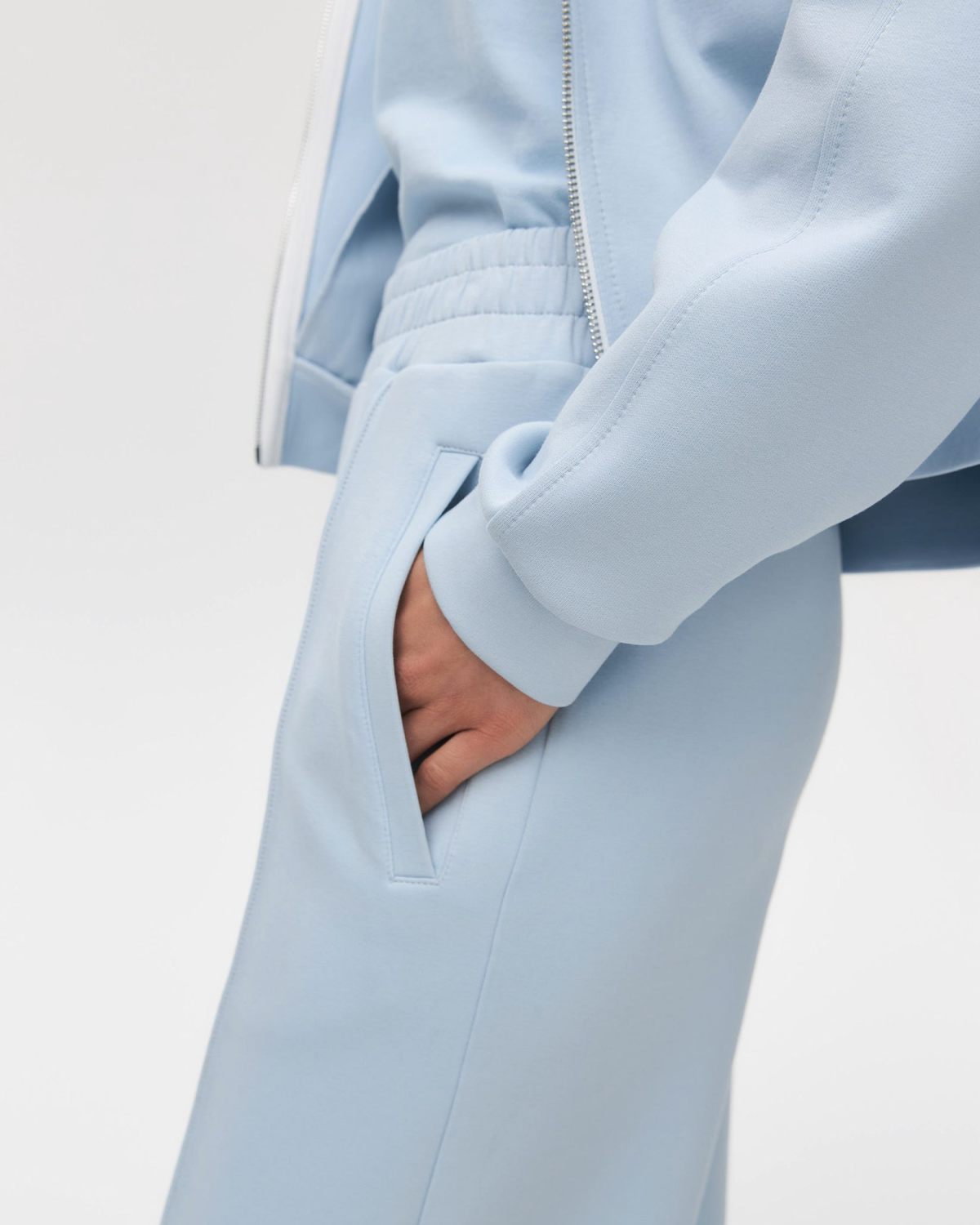 Брюки широкие со стрелками Pure SOBOI, W5CLP84-LGT/BLU, цвет голубой