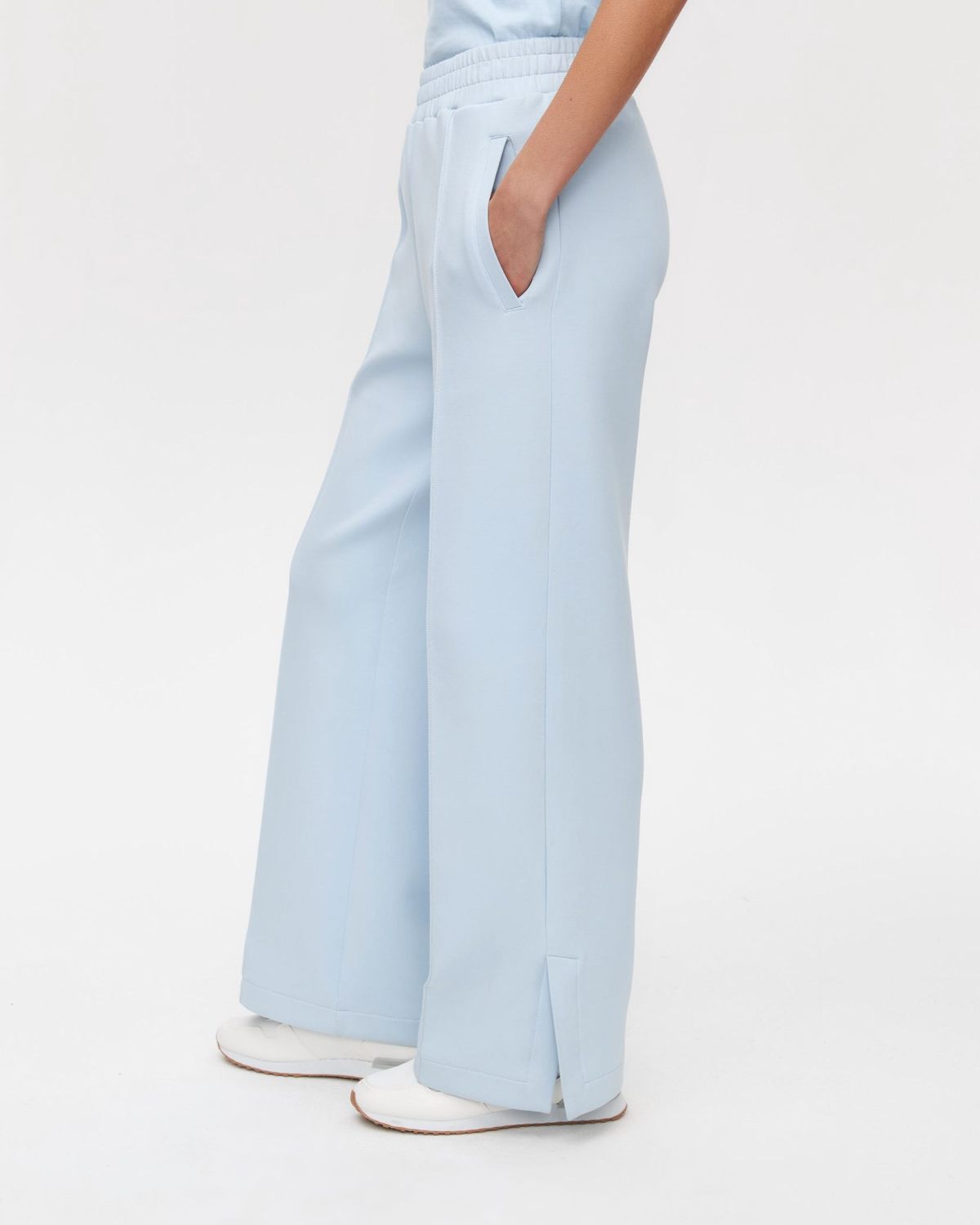 Брюки широкие со стрелками Pure SOBOI, W5CLP84-LGT/BLU, цвет голубой