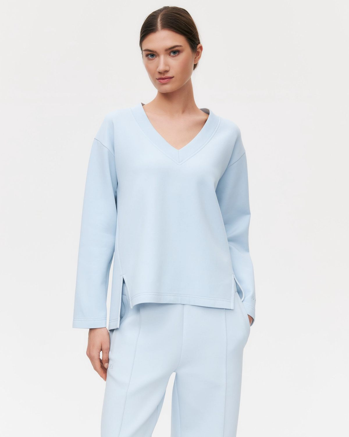 Свитшот с V-образным вырезом Pure Nikasport, W5CLP33-LGT/BLU, цвет голубой