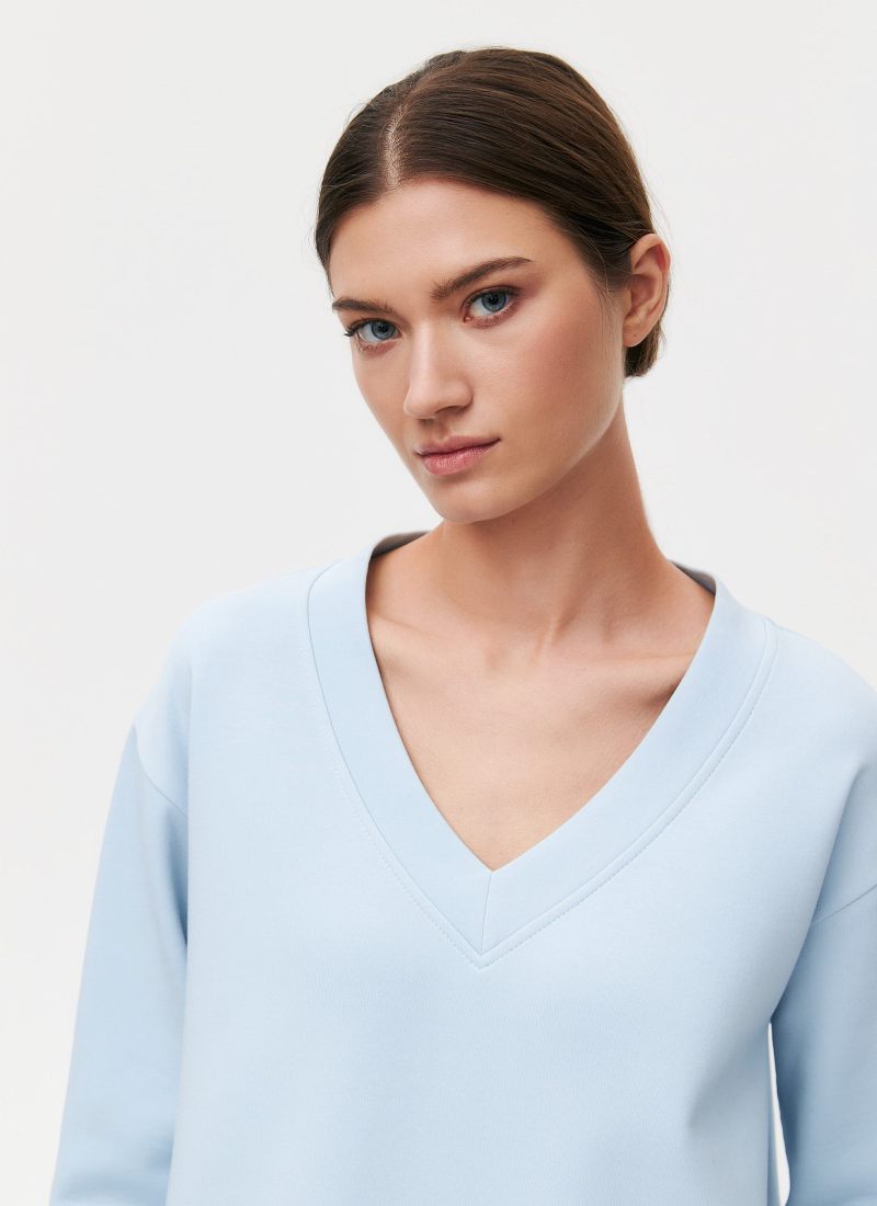 Свитшот с V-образным вырезом Pure Nikasport, W5CLP33-LGT/BLU, цвет голубой