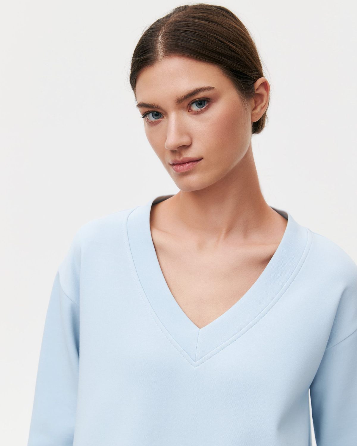 Свитшот с V-образным вырезом Pure Nikasport, W5CLP33-LGT/BLU, цвет голубой