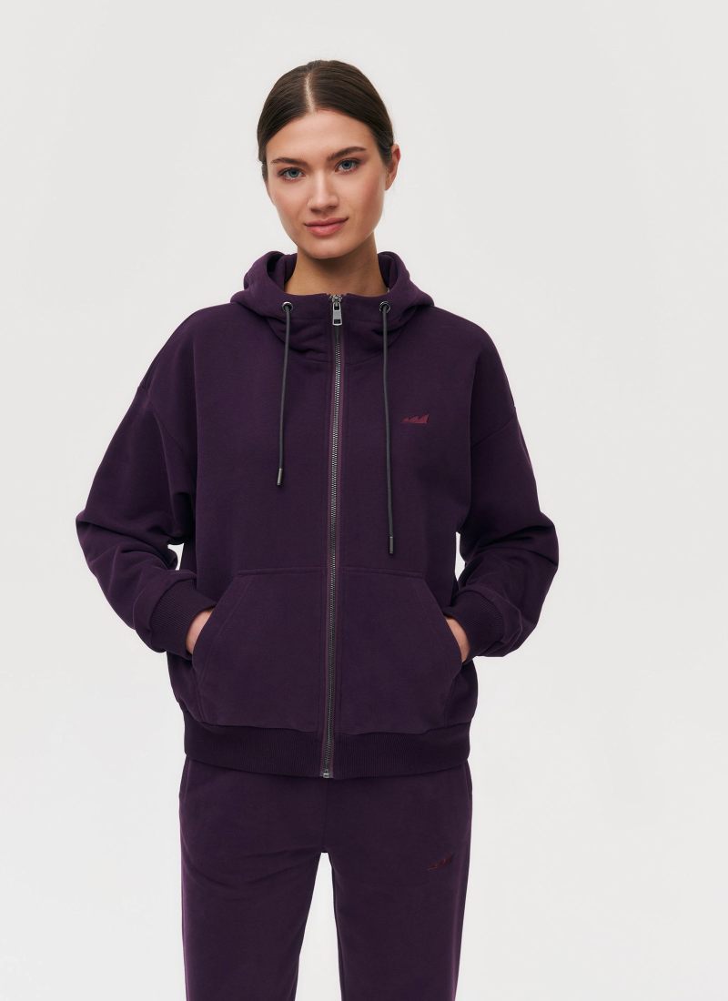 Худи на молнии Classic Nikasport, W5CL34-PLM, цвет сливовый