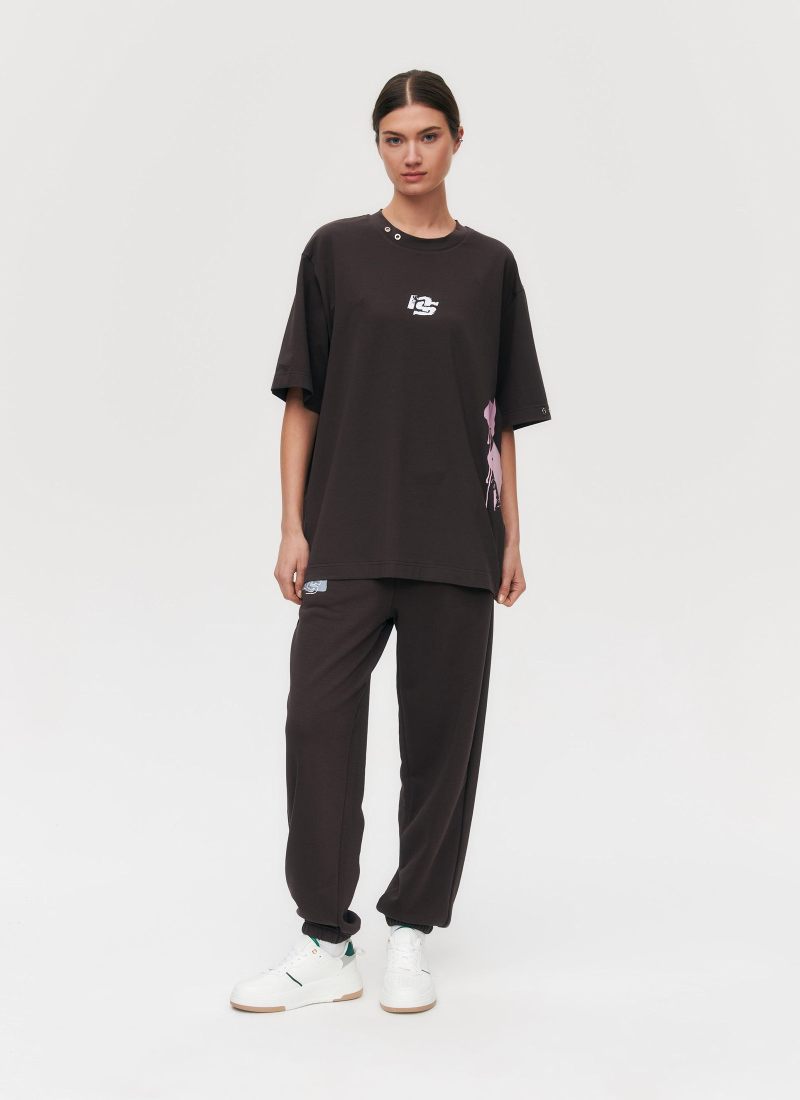 Футболка Oversize Oops Nikasport, W4OPS43-CHO, цвет шоколадный