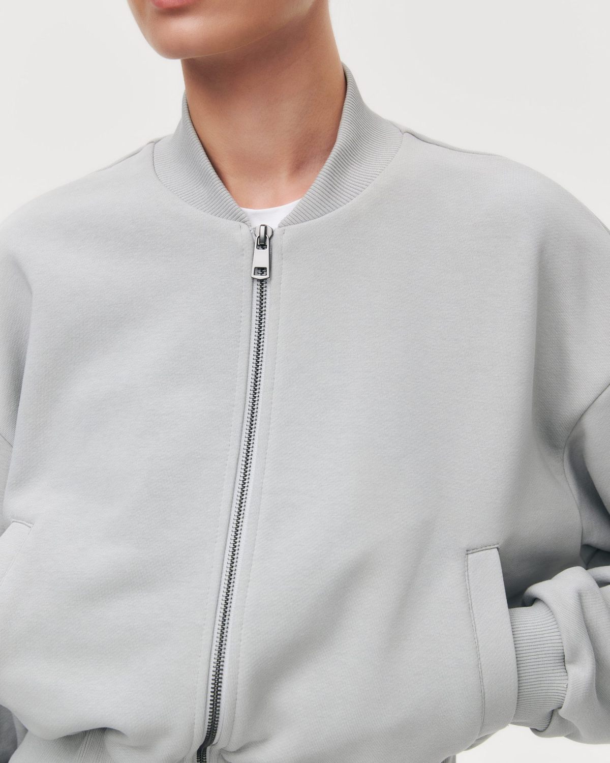 Джемпер на молнии Oops SOBOI, W4OPS31-GRY, цвет серый