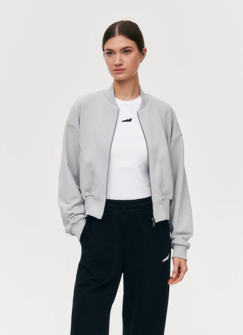 Джемпер на молнии Oops SOBOI, W4OPS31-GRY, цвет серый