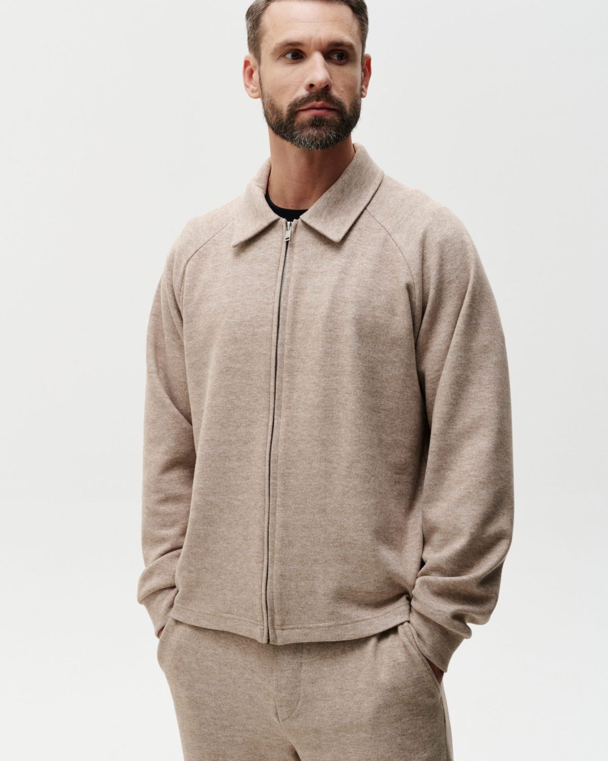 Джемпер на молнии Softwear Nikasport, 2M4SW31E1-25BGE/MLG86, цвет бежевый