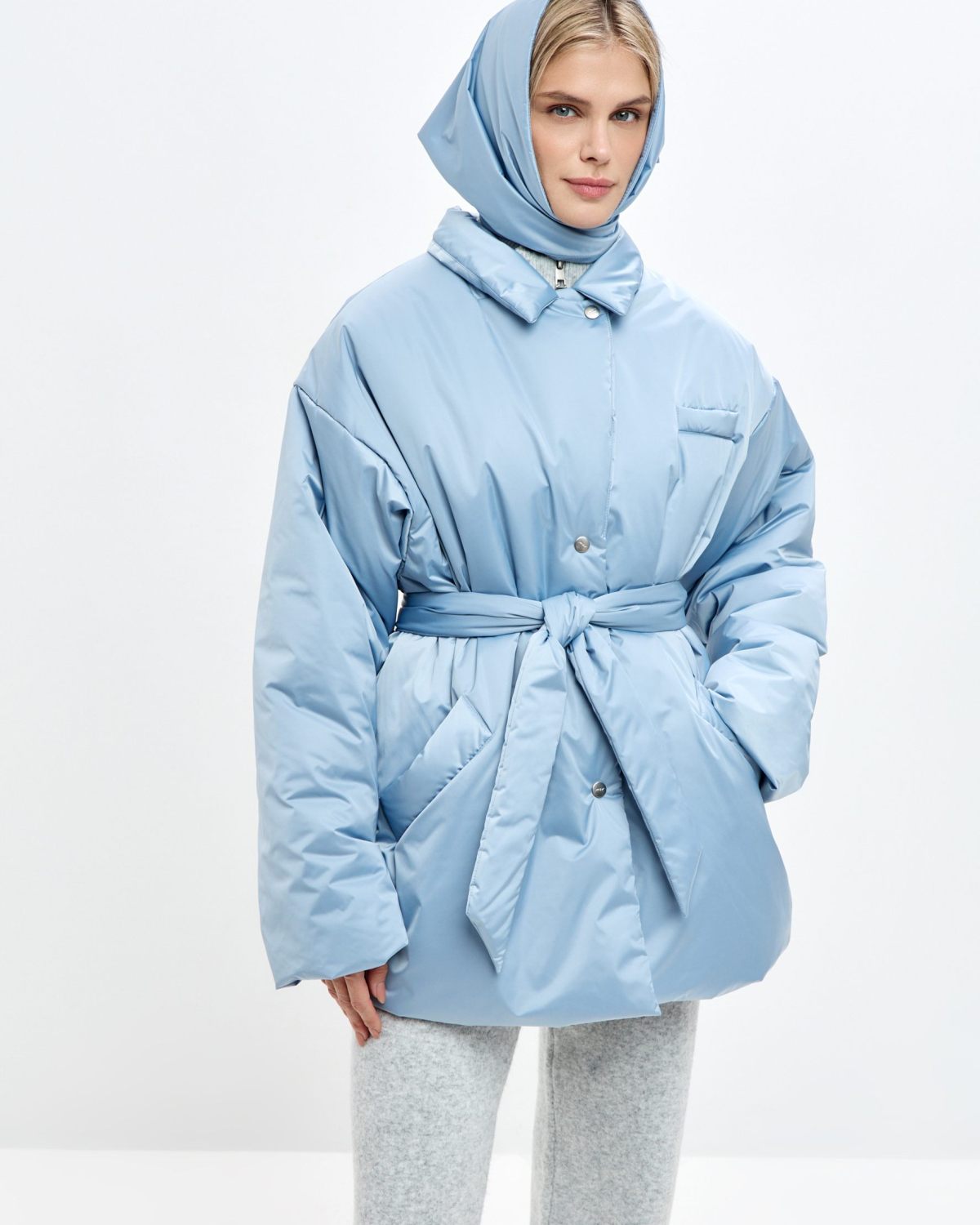 Косынка утепленная Pure SOBOI, 1W8PR143W-47LGT/BLU40, цвет голубой
