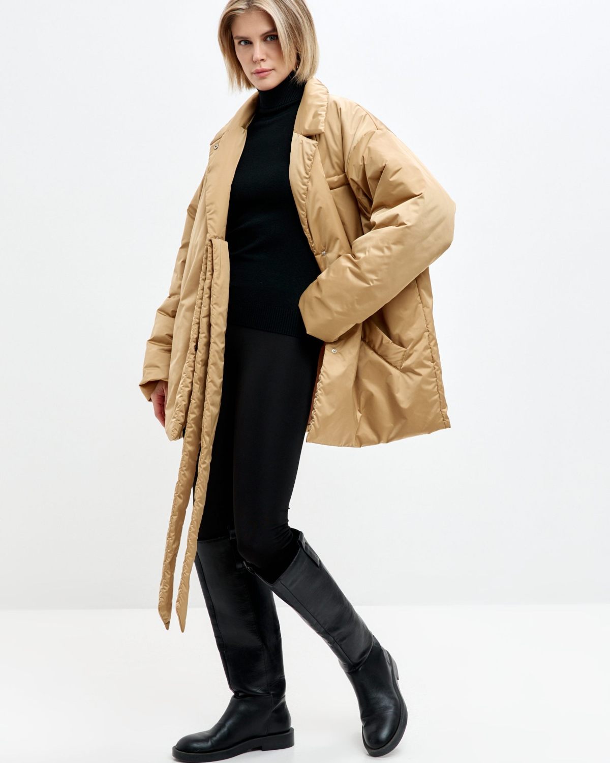 Утепленное пальто Pure Nikasport, 1W8PR110W-47CML40, цвет кэмел